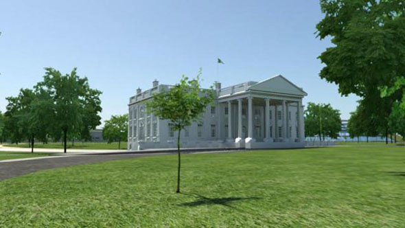 white house replica. A replica of the White House